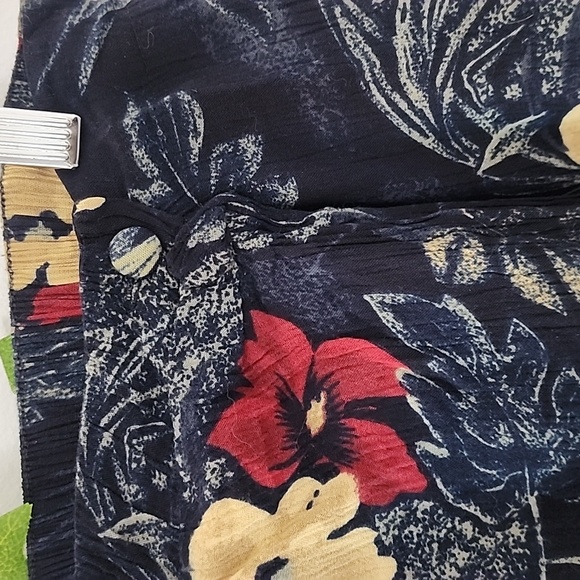 Vintage Rayon Sag Harbor High Waisted Skort Shorts Floral - Picture 3 of 8